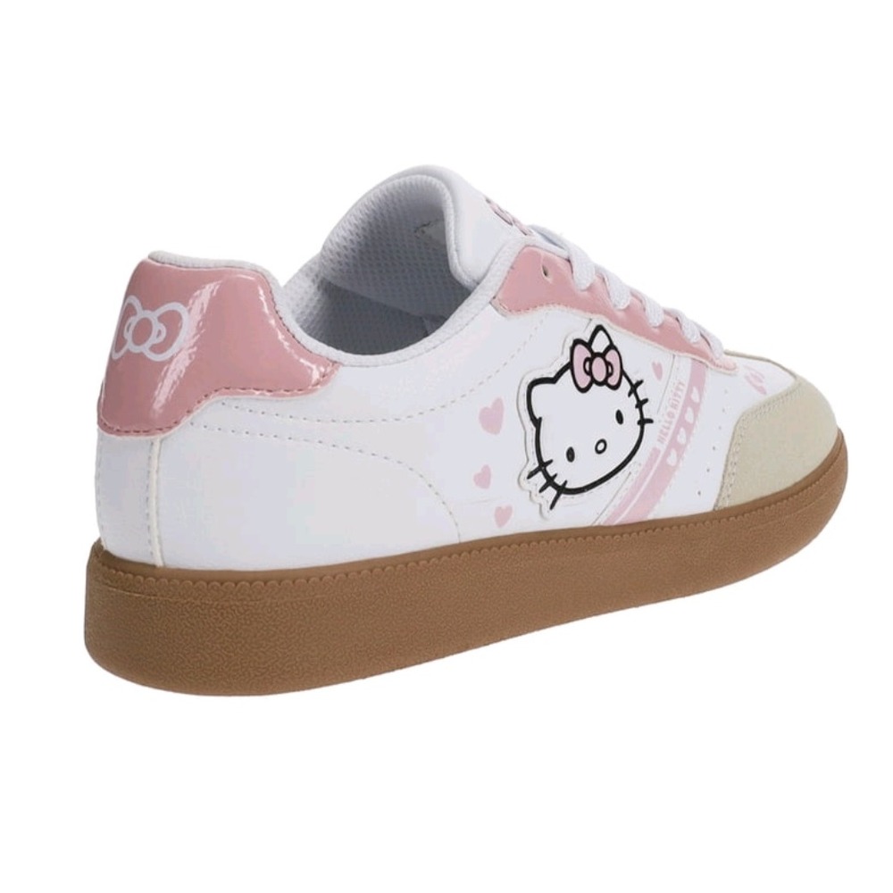 Hello Kitty Low-Top Sneakers White Pink Gum Sole Women's Size 9 NWT New - Picture 4 of 8